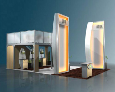 Double deck displays exhibits by E&E Exhibit Solutions